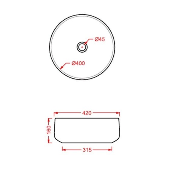 Раковина Artceram Cognac Quadro накладная  цвет notte COL001 36 00