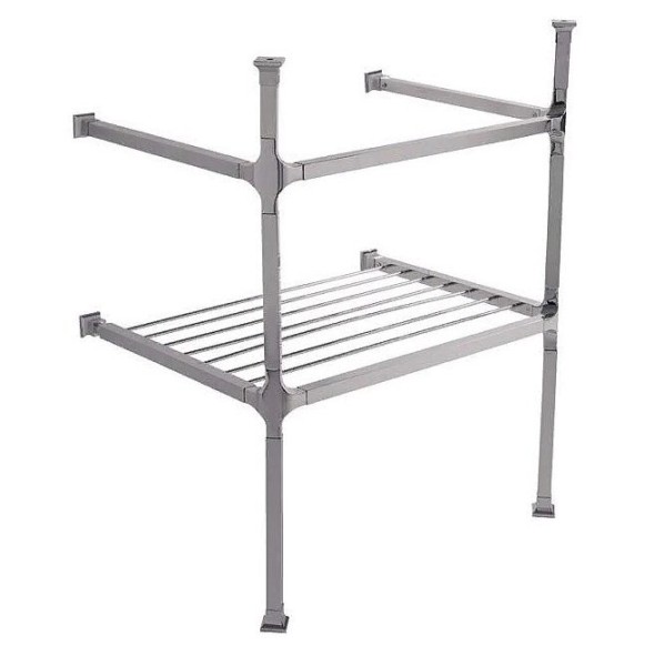 Консоль Artceram Civitas металлическая с сетчатой полкой для раковины цвет хром CIA002 71