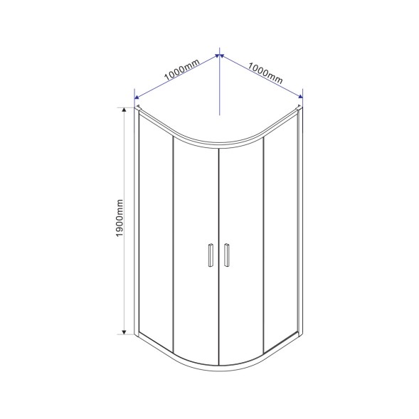 Vincea Душевой уголок Гарда (Garda) VSQ-1G100CL, 1000*1000, хром, стекло прозрачное