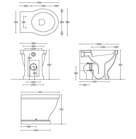 Унитаз GALASSIA ETHOS 8437 NE напольный цвет черный глянцевый