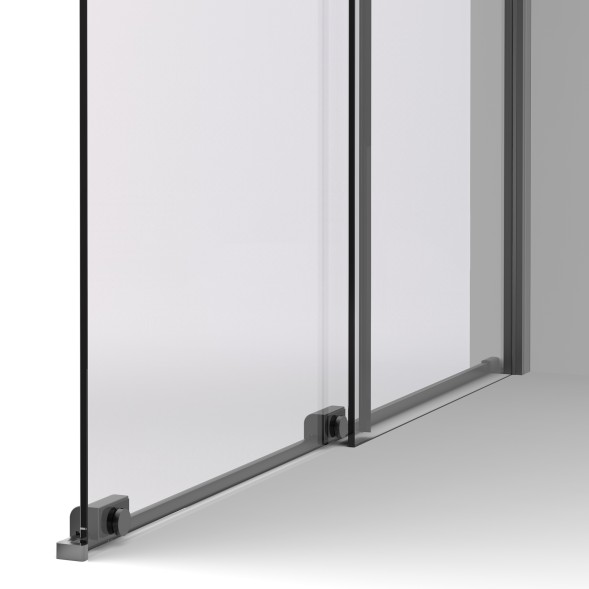 Vincea Душевая перегородка Волк-Ин (Walk-In) VSW-1WSL120CGGM, 1200*2000, вороненая сталь, стекло тонированное