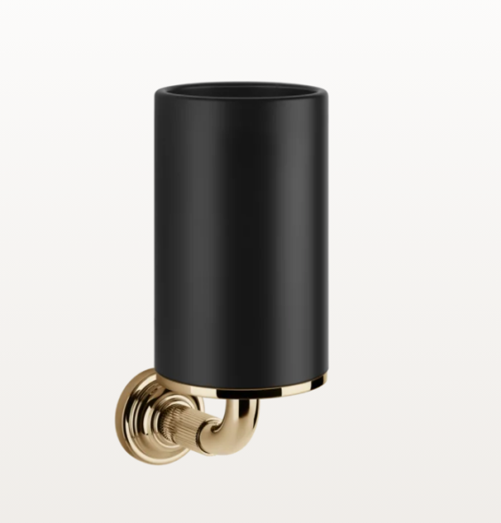Gessi Стакан, VENTI20, шгв 75*114*182, цвет стакана#держателя белый#теплая бронза  65407#735