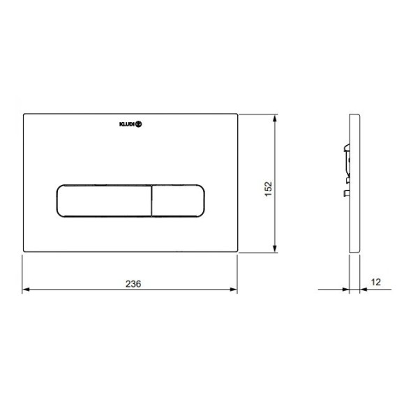 Клавиша смыва KLUDI UNIFIX 30PP0143 для унитаза цвет белый