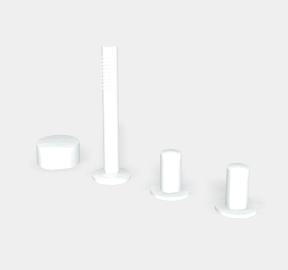 Смеситель для ванны и душа, Fima Carlo Frattini, So, цвет-белый матовый F3174/1BS