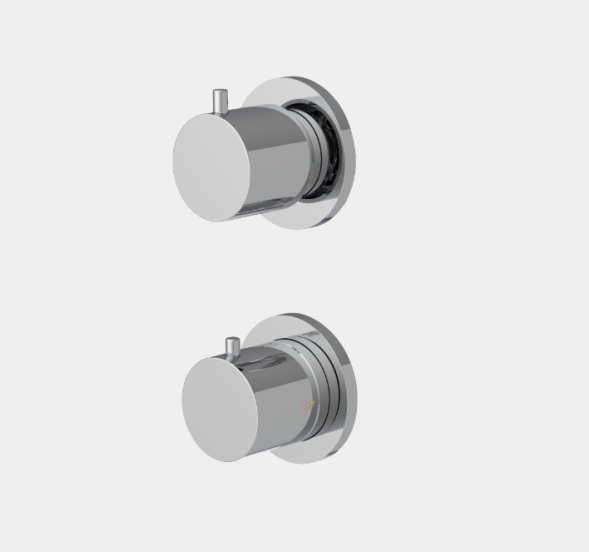 Смеситель для душа, Fima Carlo Frattini, Fimatherm, на 2 потребителя, цвет-чёрный матовый F3233N7NS