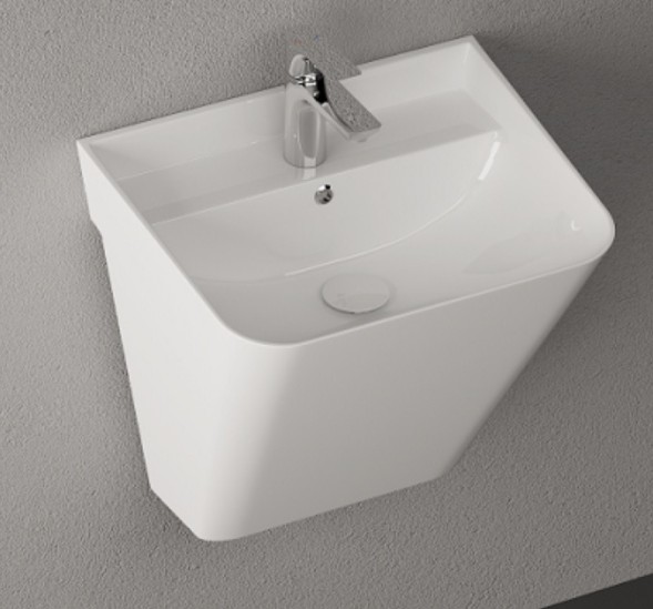 Раковина ISVEA Sott'Aqua подвесная ШГВ 500*420*515 отверстия для смесителя 1 цвет белый матовый 10SQ37002-2L