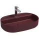 Раковина накладная ISVEA Infinity 60 овальная 60см цвет бордовый матовый 10NF65060-2R
