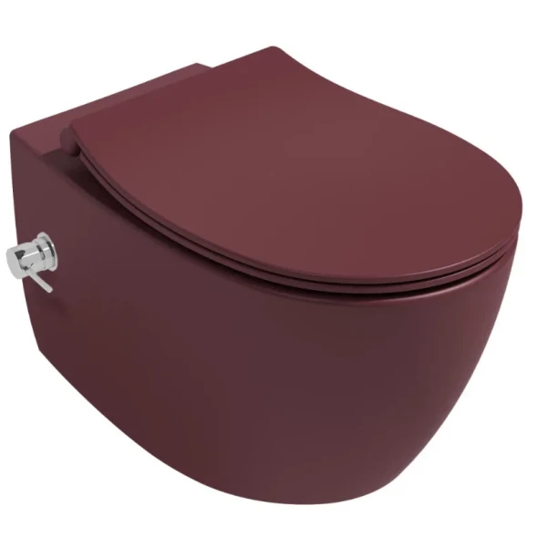 Унитаз ISVEA Sentimenti Neo подвесной с функцией биде цвет бордовый матовый 10ARS1015I-2R