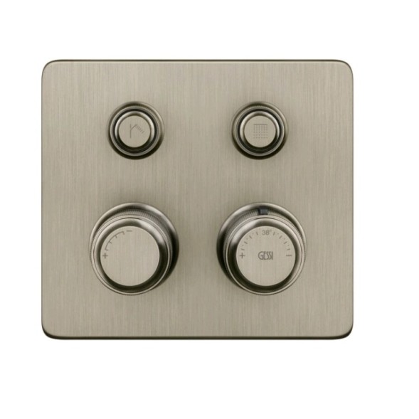 Gessi Смеситель для душа, Hi Fi Eclectic, на 2 потребителя, цвет Никель матовый 65232#149