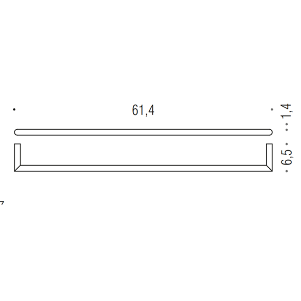 Полотенцедержатель COLOMBO DESIGN MINI B4011.GM широкий цвет графит матовый