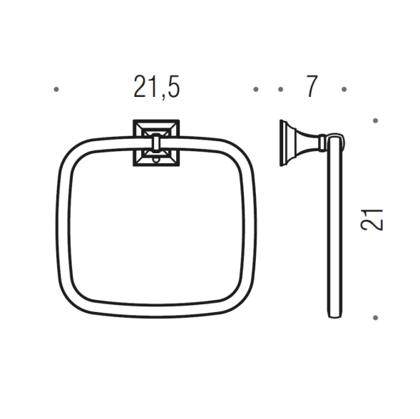 Полотенцедержатель COLOMBO DESIGN PORTOFINO B3231 кольцо цвет хром