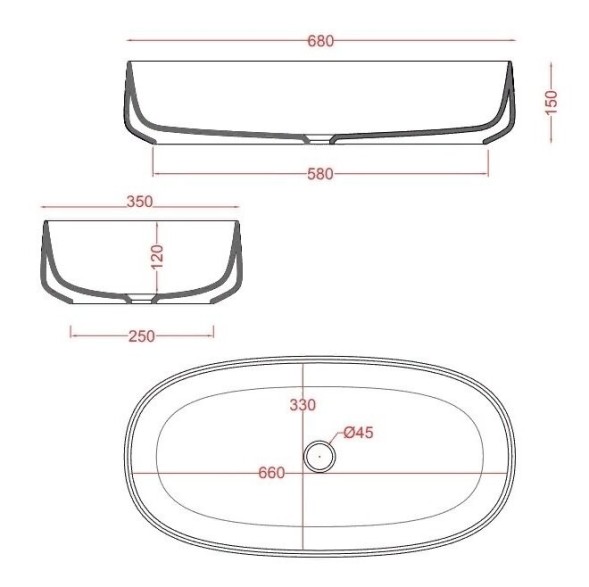 Раковина Artceram Cognac Quadro накладная  цвет белый  COL005 01 00
