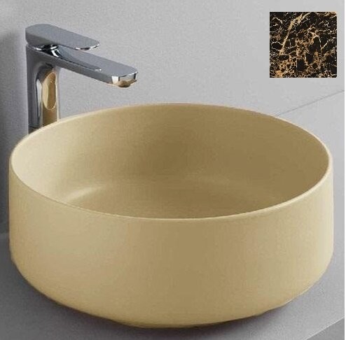 Раковина Artceram Cognac Quadro накладная  цвет portoro gold COL001 48 00