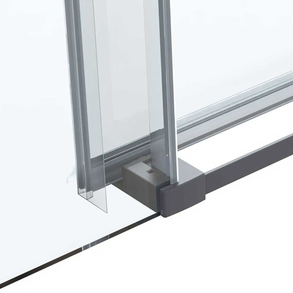 Vincea Душевая дверь Комо Софт (Como Soft) VDS-1CS120CLGM, 1200, вороненая сталь, стекло прозрачное