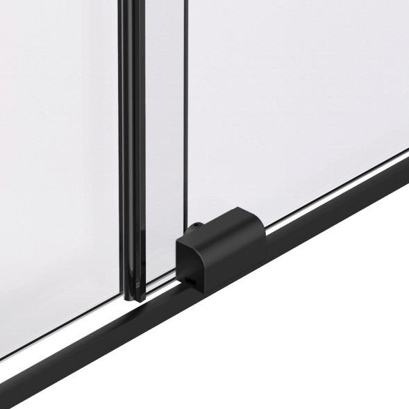 Vincea Душевая перегородка Волк-Ин (Walk-In) VSW-1WSL120GSB, 1200*2000, черный матовый, стекло янтарь