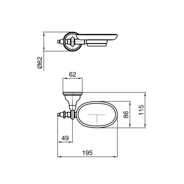 Мыльница Webert Armony AM500101065, бронза