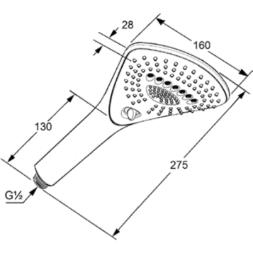 Душевая лейка KLUDI FIZZ 6770043-00