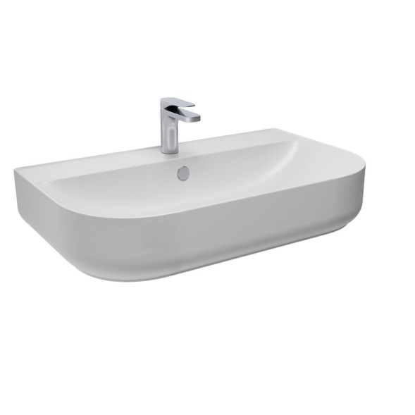 Hidra Gio, накладная/подвесная раковина 80x49x15h см, цвет черный матовый