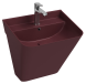 Раковина ISVEA Sott'Aqua подвесная ШГВ 500*420*515 отверстия для смесителя 1 цвет бордовый матовый 10SQ37002-2R