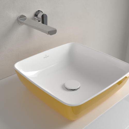 Villeroy&amp;Boch Раковина, Artis, шгв 410*410*130, отверстия для смесителя-отсутствуют, цвет снаружи/внутри-French Linen/белый 417841BCT7