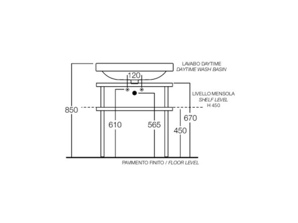 Структура HATRIA DAYTIME Y0PE01 напольная цвет хром