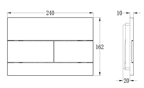 Кнопка смыва Vincea VFP-203MB, цвет черный