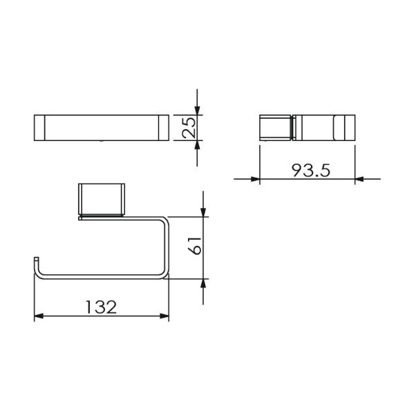 Бумагодержатель LANGBERGER VICO 11343A-BP подвесной цвет черный матовый