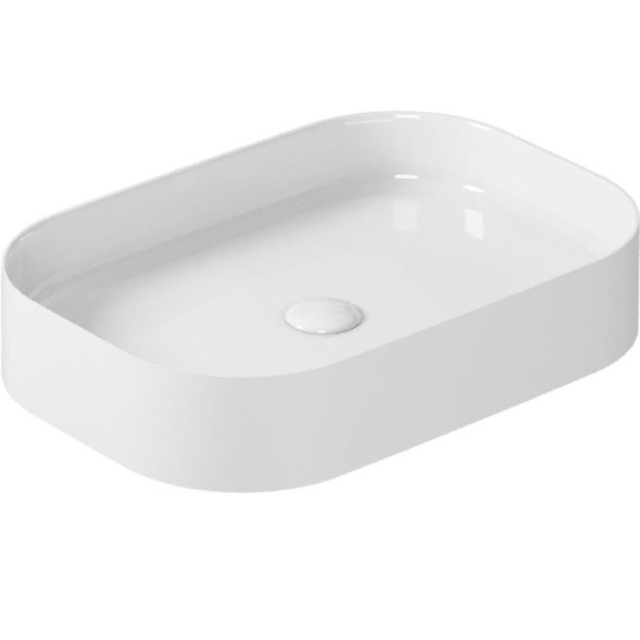 Раковина GALASSIA SMART B 7402 накладная без отверстий без перелива цвет белый глянцевый