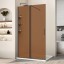 Vincea Душевая перегородка Волк-Ин (Walk-In) VSW-1WSL120GSGM, 1200*2000, вороненая сталь, стекло янтарь