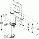Смеситель KLUDI OBJEKTA 321260575 для раковины на одно отверстие однорычажный без донного клапана