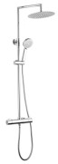 AQG Berenice, душевая колонна регулируемая по высоте 95-150 см, c термостатом и круглым верхним душем 25 см, цвет хром