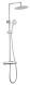 AQG Berenice, душевая колонна регулируемая по высоте 95-150 см, c термостатом и круглым верхним душем 25 см, цвет хром