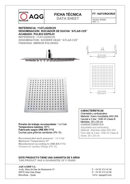 AQG, держатель ручного душа , цвет черный матовый