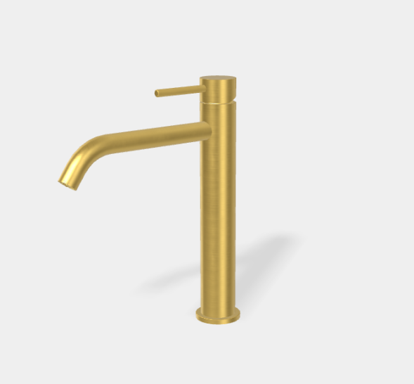 Смеситель для раковины, Fima Carlo Frattini, Spillo Up, цвет-золото брашированное F3031LXSOS.1