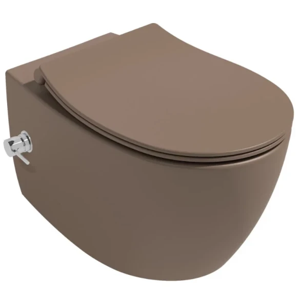 Унитаз ISVEA Sentimenti Neo подвесной с функцией биде цвет коричневый матовый 10ARS1015I-2H