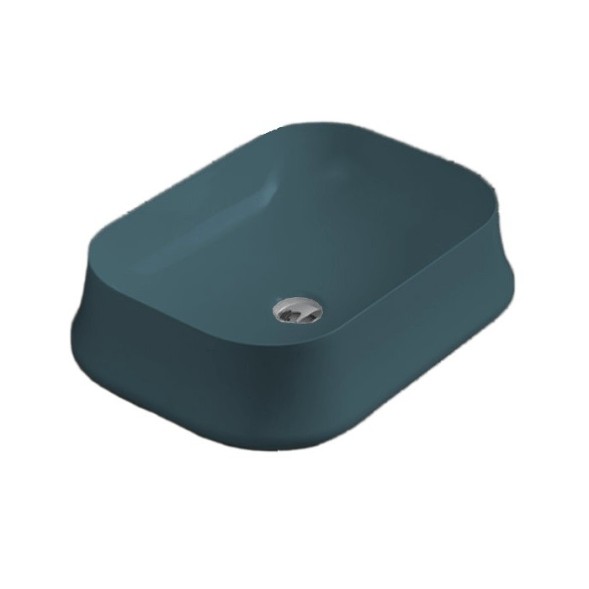 Раковина SIMAS SHARP накладная без отверстий цвет синий матовый SH08.NA