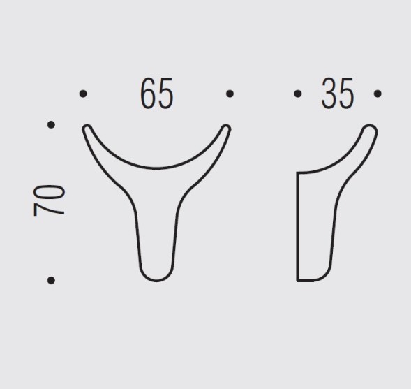 Крючок COLOMBO DESIGN HOOK 1 AM17 двойной цвет хром