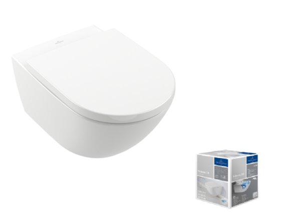 Villeroy&amp;Boch Унитаз, Subway 3.0, подвесной, шгв 370*560*360, цвет-альпийский белый, комбинированная упаковка 4670TS01