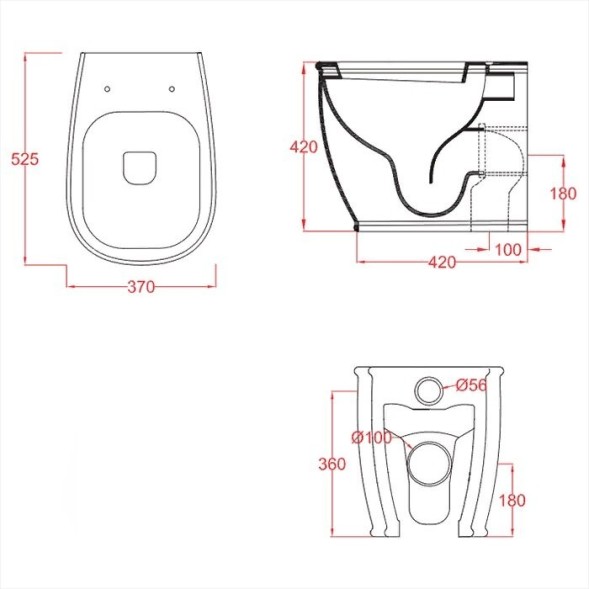 Унитаз Artceram Atelier приставной безободковый цвет белый матовый ATV002 05 00