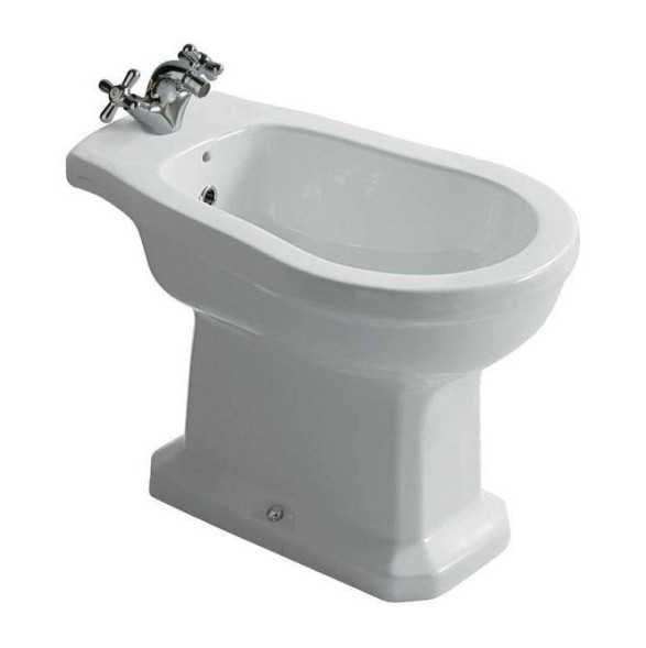 Биде GALASSIA ETHOS 8407M напольное с одним отверстием с крепежом цвет белый глянцевый