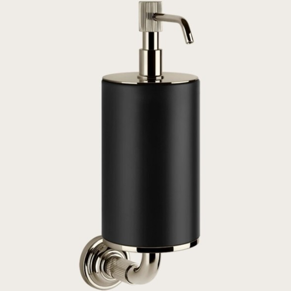 Gessi Дозатор для жидкого мыла, VENTI20, шгв 75*136*254, цвет дозатора Никель PVD#белый  65413#720