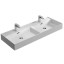 Hidra Kiub, накладная/подвесная прямоугольная двойная раковина 121x46x12h см, цвет белый матовый