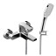 Daniel Reflex, однорычажный смеситель для ванны (излив 16,8 см), c набором для душа, цвет хром