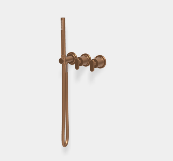 Смеситель для душа, Fima Carlo Frattini, Park Lane, на 2 потребителя, цвет-бронза брашированная янтарная F1319WX9ZS