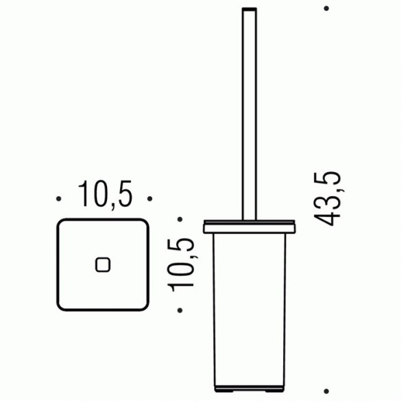 Ершик COLOMBO DESIGN OVER B7006 напольный цвет нержавеющая сталь
