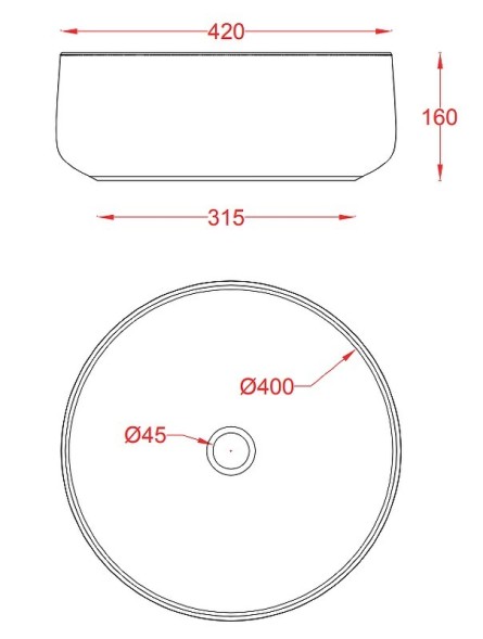 Раковина Artceram Cognac Quadro накладная без отверстий  цвет Black матовый COL001 17 00