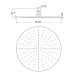 Paini 50PW759TT25 Верхний душ круглый 250 мм, брашированный никель