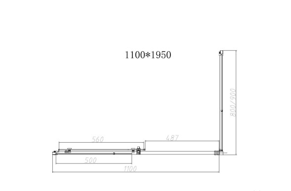 Vincea Душевой уголок Slim-N VSR-4SN9011CL, 1100*900, хром, стекло прозрачное