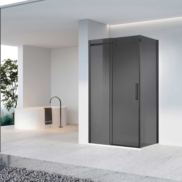 Vincea Душевой уголок Комо-Н (Como-N) VSR-4CN8016CGB, 1600*800, черный, стекло тонированное