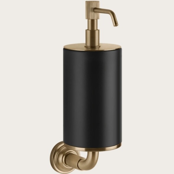 Gessi Дозатор для жидкого мыла, VENTI20, шгв 75*136*254, цвет дозатора Никель PVD#чёрный  65414#720